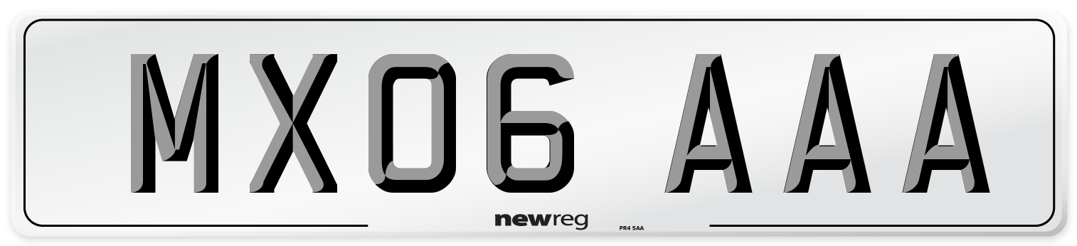 MX06 AAA Number Plate from New Reg